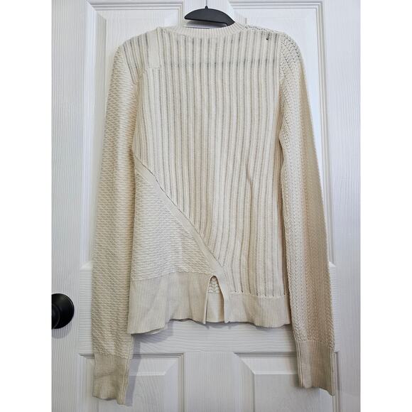 NWT Proenza Schouler Crewneck Cashmere Cotton Cream Knit Sweater Size M - Picture 4 of 4
